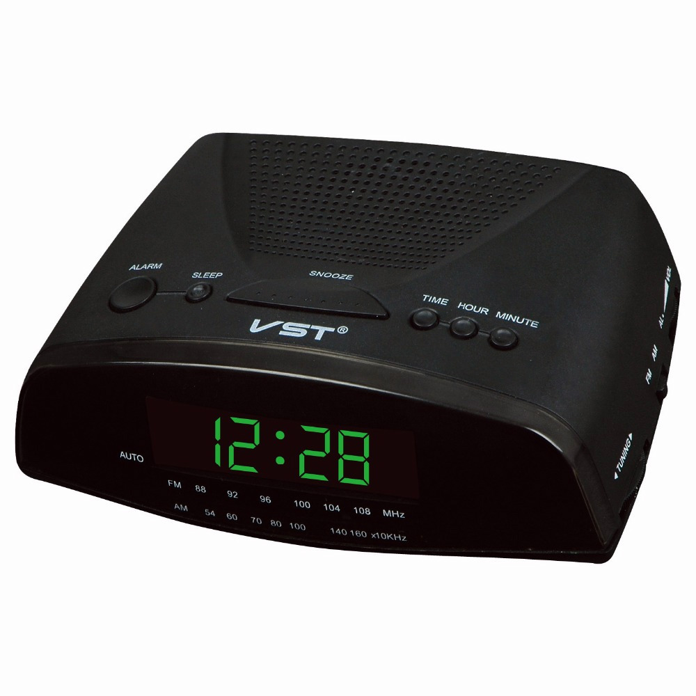 Led am/fm radio väckarklocka modern elektronisk skrivbordsbord digital klocka multi-grupp snooze funktion heminredning sovrum