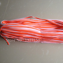 10 mmx 2m orange reflekterende striber stofstrimler kantflettet trim tape påsyet til tøjtaske kasketbukser
