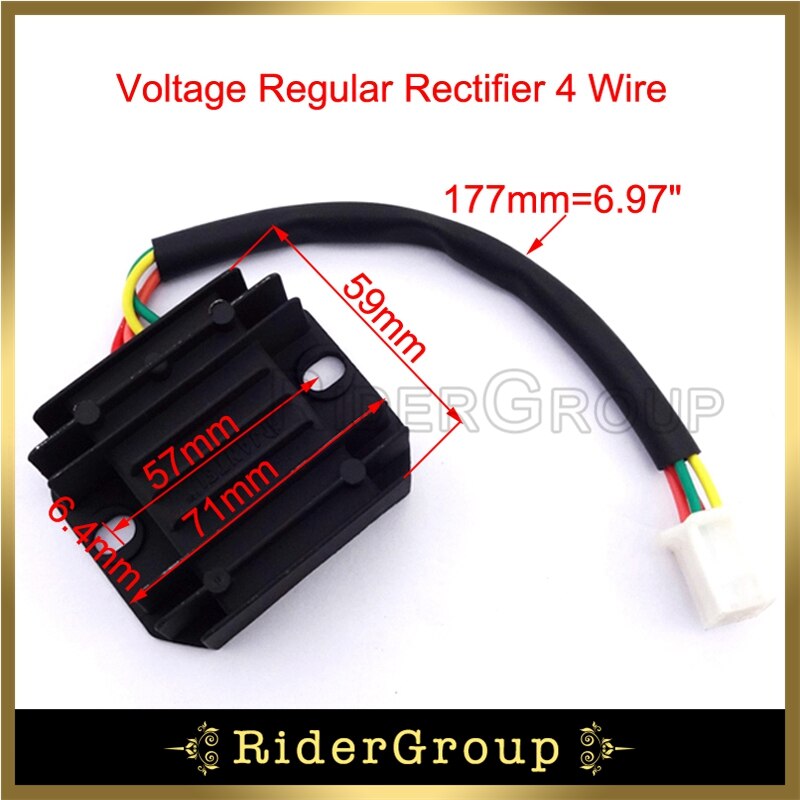 SHINING HOUSE Regolatore di tensione raddrizzatore a 4 pin da 12 V di SHINING HOUSE Regolatore di tensione raddrizzatore a 4 pin da 12 V di
