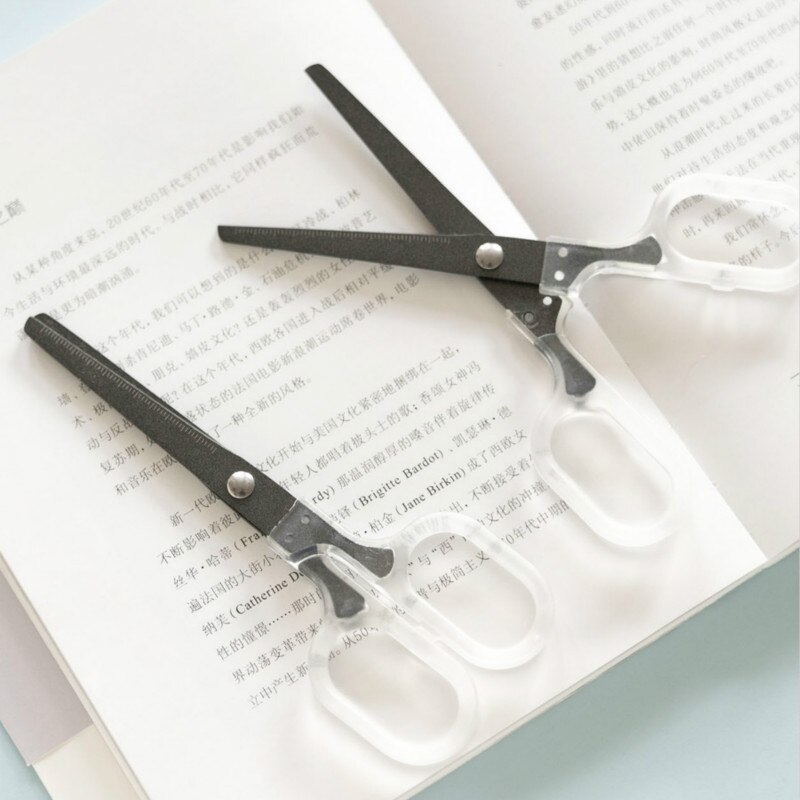 Ciseaux de sécurité en acier inoxydable, élégants, multifonctionnels, portables, bureau, coupe-papier, ciseaux artistiques créatifs pour étudiants