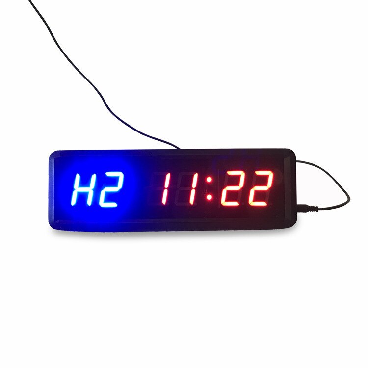 1.5 Inch 6 Digit Led Gym Workout Timer Boksen Voor Fitness Interval Programmeerbare Count Down/Up Stopwath Real Time klok