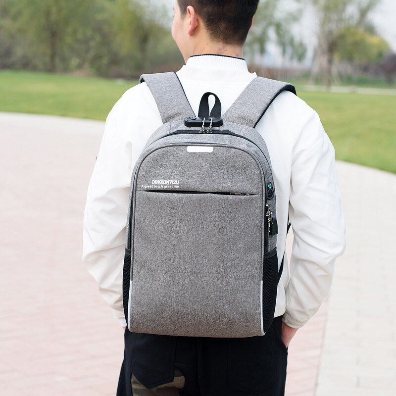 Mode Mannen Rugzak Canvas Grote Capaciteit Rugzak Schooltas Voor Tiener Jongens Opladen Travel Knapzak Mochilas Mannelijke Bagpack
