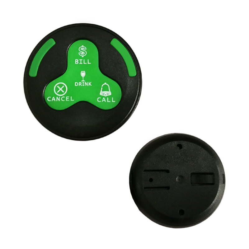 433.92mhz Waterproof Wireless Beeper Calling System Waiter Buzzer Server Service 10pcs Table Call Button for Restaurant K-H4