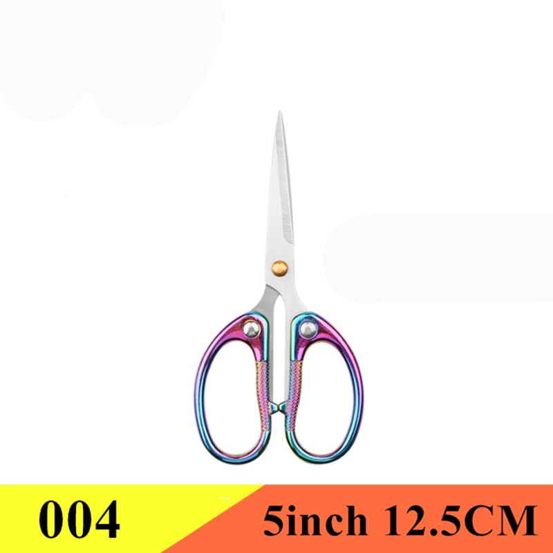 Vintage Scissors Fabric Cutter Tailor&#39;s Scissors Tailor Needlework Sewing Embroidery Office Scissors Stationery DIY Tools Shears: 004 Multicolor 5inch