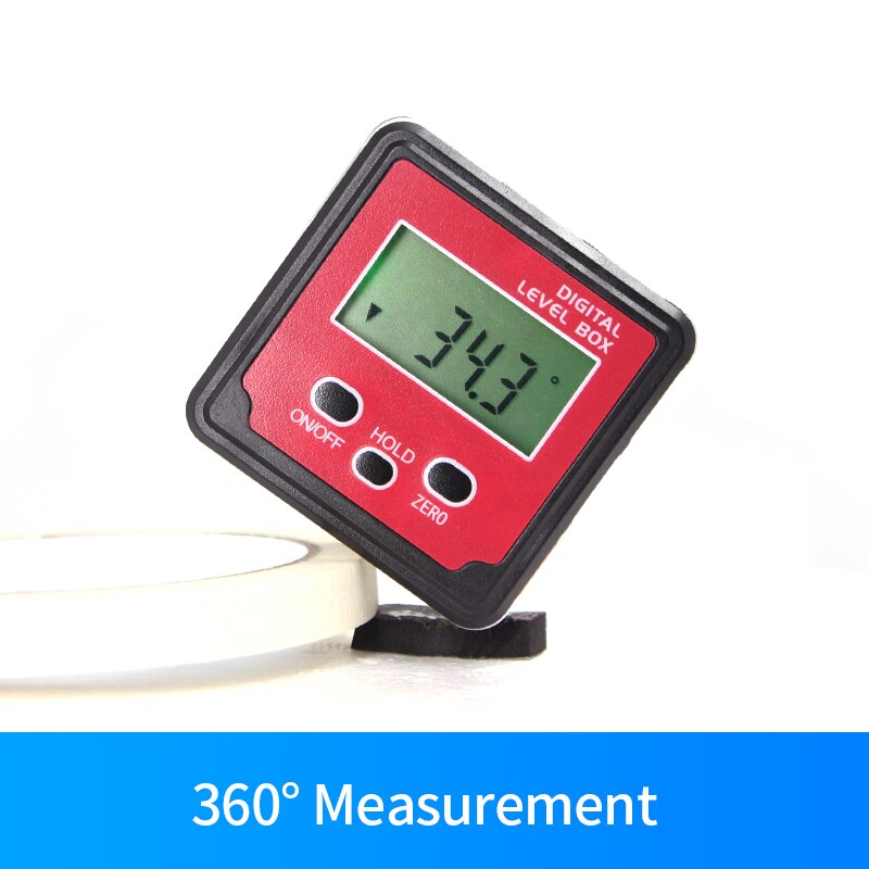 WTTilt1 Mini Digital Protractor Inclinometer, Back light Electronic Level bevel Box, Magnetic Base Measuring Instrument Tool