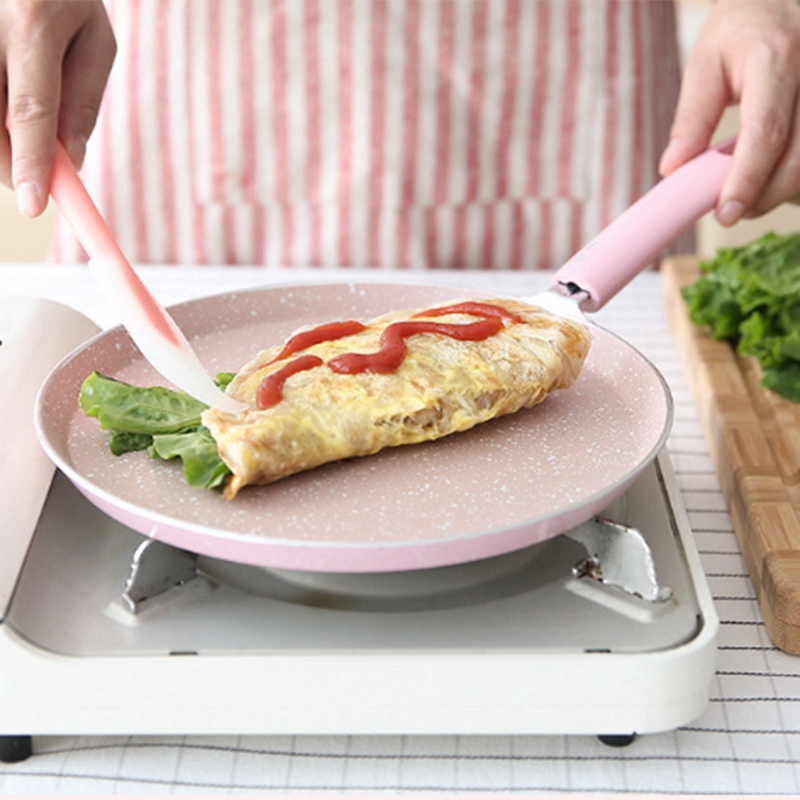 24Cm(8 Inch)Frying Pan Pizza Pancake Non-Stick Pan Aluminum Pans Steak Frying Pot Gas Cooker Induction Cooker Pans Flat Frying