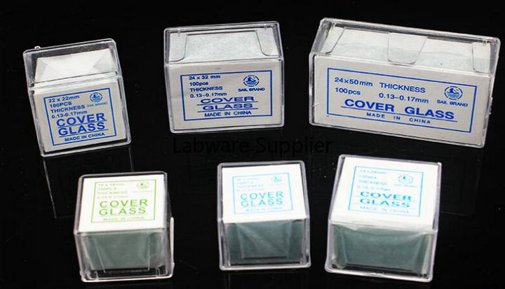 4boxes/lot, 100pcs/box Microscope Cover glass slips, Glass coverslip 18x18mm, 20x20mm, 24x24mm etc