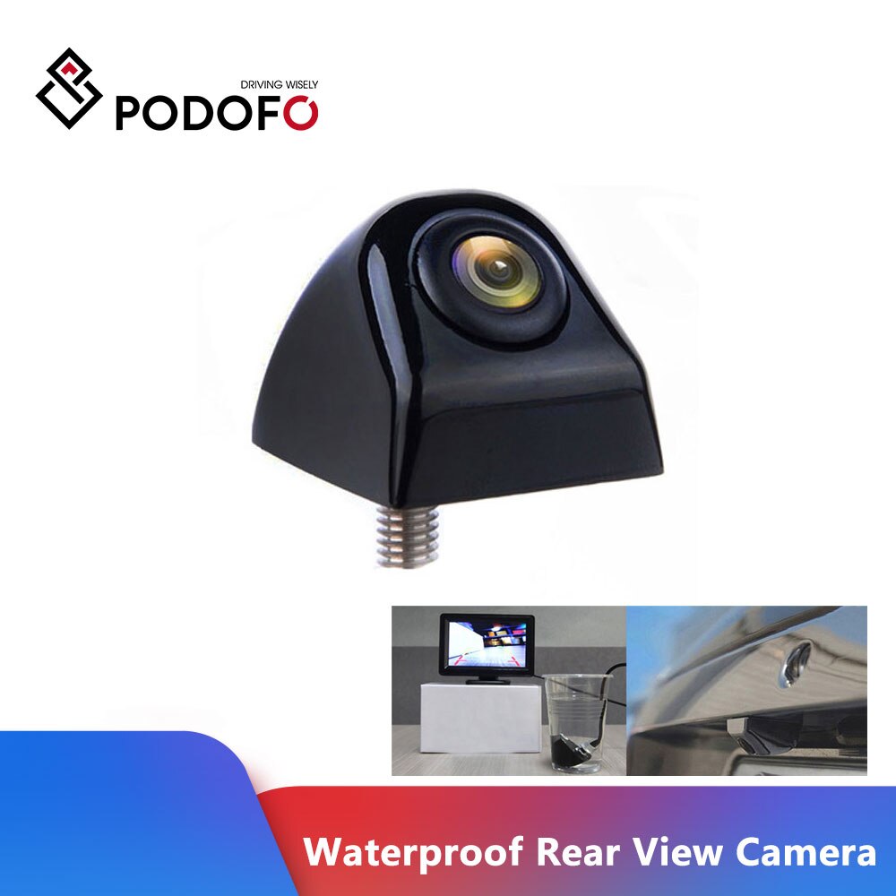 Podofo Waterdichte Achteruitrijcamera 170 Graden Groothoek Auto Back Reverse Camera Parkeerhulp Backup Camera Auto-styling