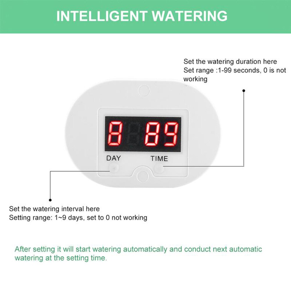 Auto Water Timer Portable Garden Plant Drip Irrigation Kit Self Watering System Water Pump Watering Timers & Controllers