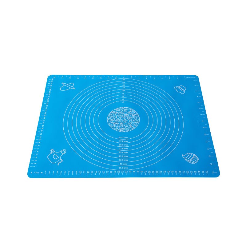 50x40 cm Silicone Kitchen Kneading Dough Mat Cookie Cake Baking Mat Tools Thick Non-stick Rolling Mats Pastry Accessories Sheet: Blue