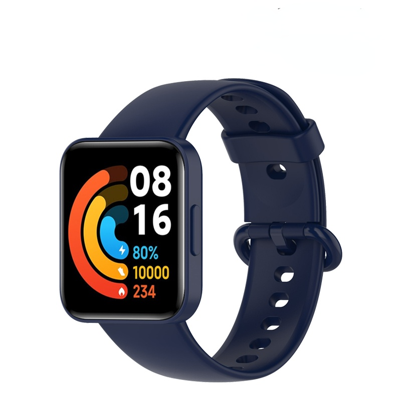 Correa deportiva de silicona para Xiaomi Watch 2 Lite, Reloj inteligente Original, pulsera cómoda para Redmi Watch 2 Lite: GREEN BLUE / 12 mm