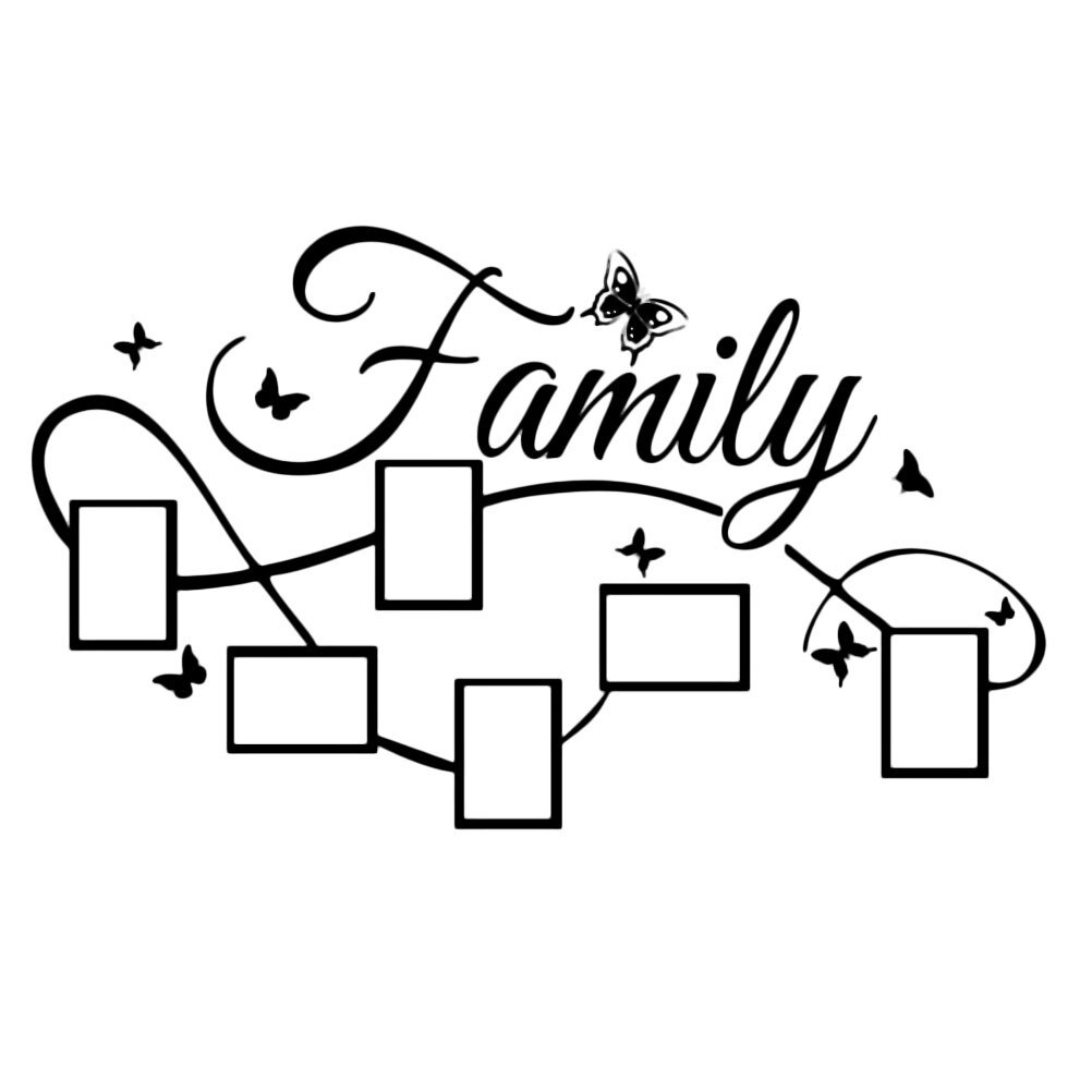 Family Photto Frame Wallpaper Photo Wall Art Sticker for Bedroom Living Room: Default Title