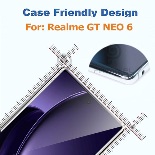 3D Protective Glass For Realme GT NEO 6 Full Glue Screen Protector Anti Shatter GT 6T Tempered Glass Film: CRIMSON