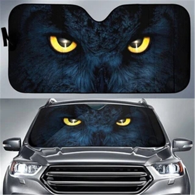 Mooie Schilderen Kat/Hond In Rijden Print Auto Zonnescherm Auto Voorruit Window Cover Sunshades Zonneklep: HTD649HC