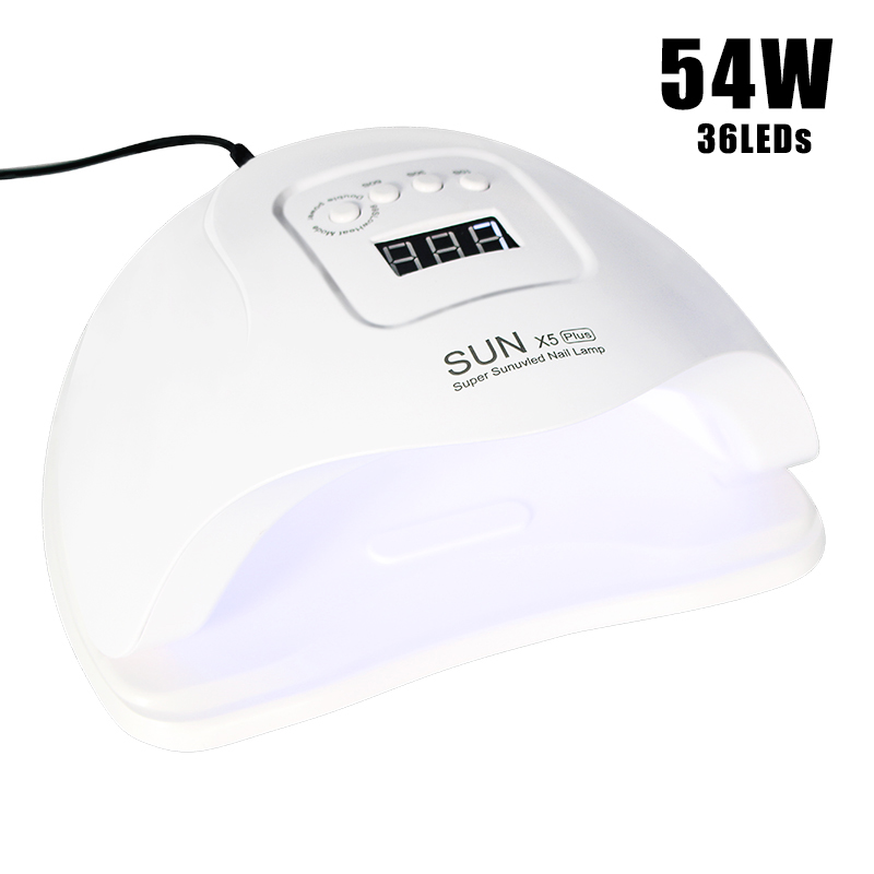 LNWPYH Nail Dryer LED Nail Lamp UV Lamp for Curing All Gel Nail Polish With Motion Sensing Timer Manicure Pedicure Salon Tool: SUN X5 / US