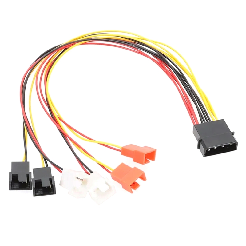 Adaptateur ventilateur Molex 4 broches à 3 broches/4 broches, 12V 7V 5V, adaptateur ventilateur PC, séparateur Molex 4 à