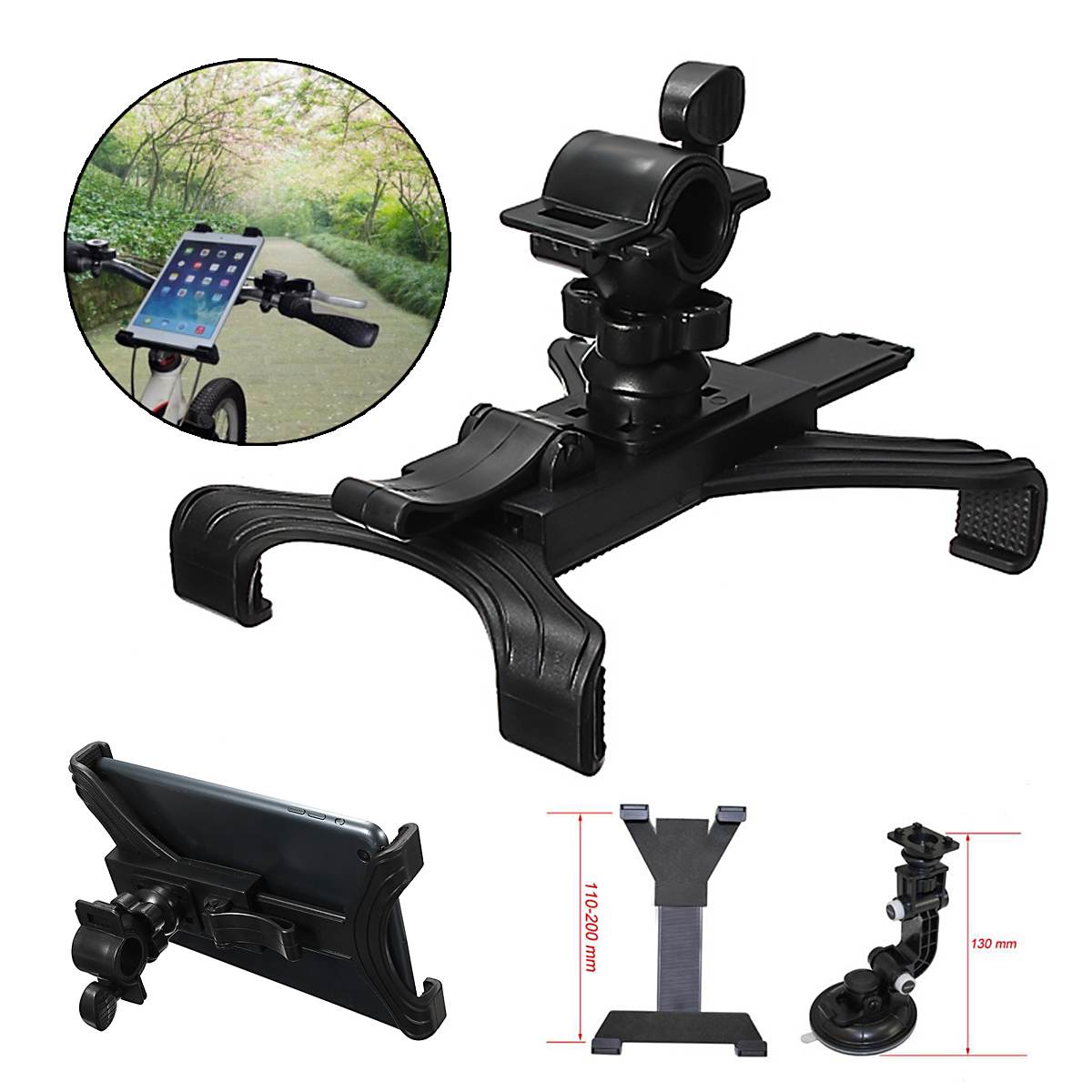 Adjustable Bicycle tablet stand Music Microphone Mount Motorcycle Bike Holder Mount Universal For 7 to 10 inch Tablet For iPad