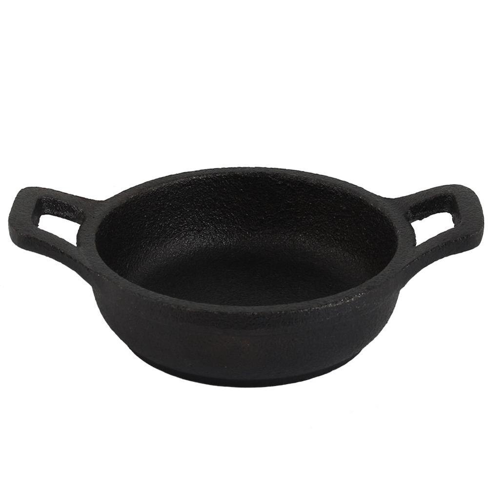 Steelpan Mini Non-stick Twee Handgrepen Iron Koken Koekenpan Zwart Keuken Kookgerei Keuken Koken Wok Panela