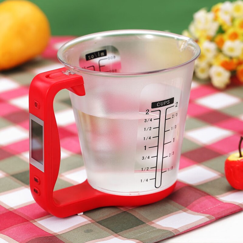Messbecher Waage mit LCD Anzeige Küche Krug Digital Lebensmittel Flüssigkeit Messen Container Werkzeuge