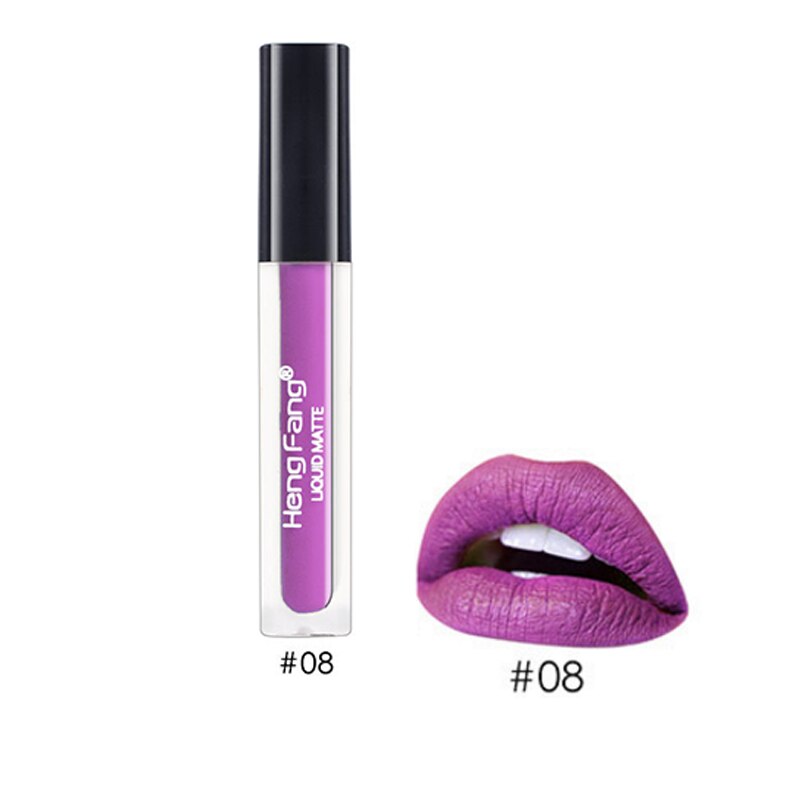 de herramientas de maquillaje mate pintalabios Azul Rojo labial de larga duración colorido: 8