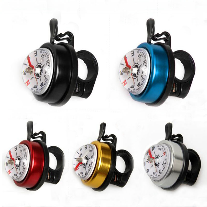 1PC Fahrrad Glocke Fahrrad Kompass Fahrrad Glocken Mountainbike Lenker Kompass Ring Aluminium Radfahren Fahrrad Horn Radfahren Ausrügestochen