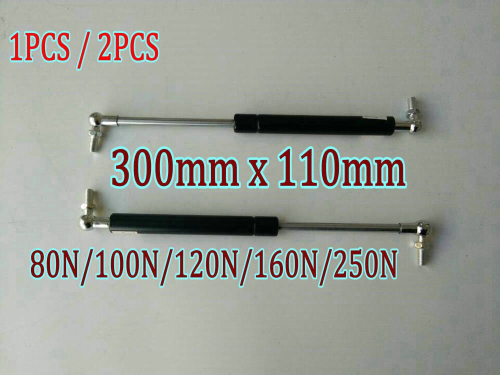 300mm Central Distance Ball Joint Gas Spring Hydraulic Lift Strut Support Auto Gas Spacing 80/100/120/160/250N Shock Absorber