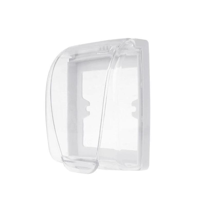 Interruptor de enchufe de Caja impermeable, tapa de tapa abatible alta, transparente, para cocina, baño, A7K8: A
