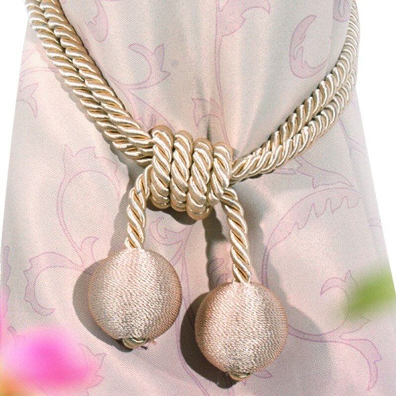 Dubbelkula gardin knytband gardin spännen hållback hängande bälten rep gardin krok hållare gardin tillbehör pretty 1pc