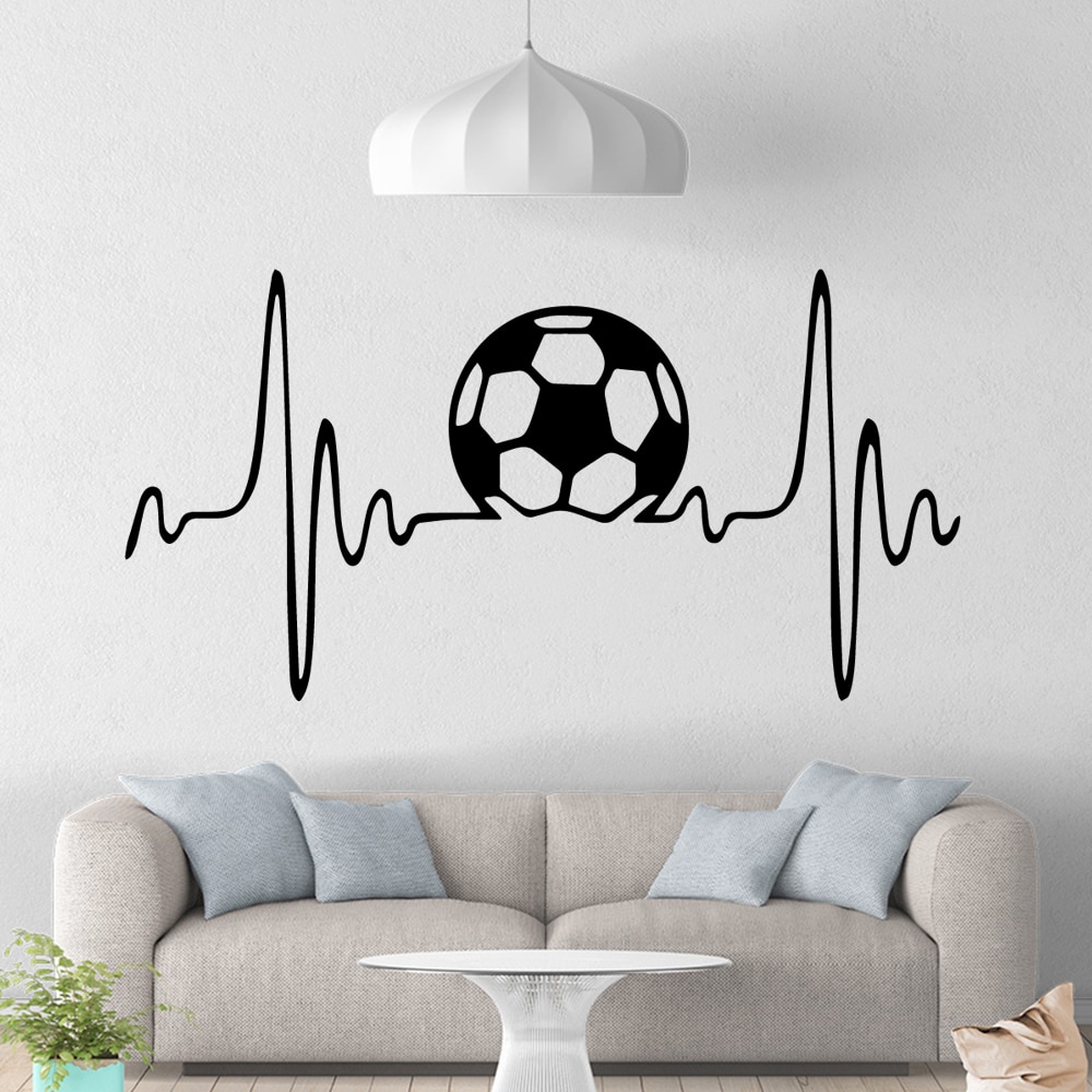 Football Vinyl Wall Sticker Art Decal For Living Room Decor Wallpaper Kids Room Decoration Art Decals