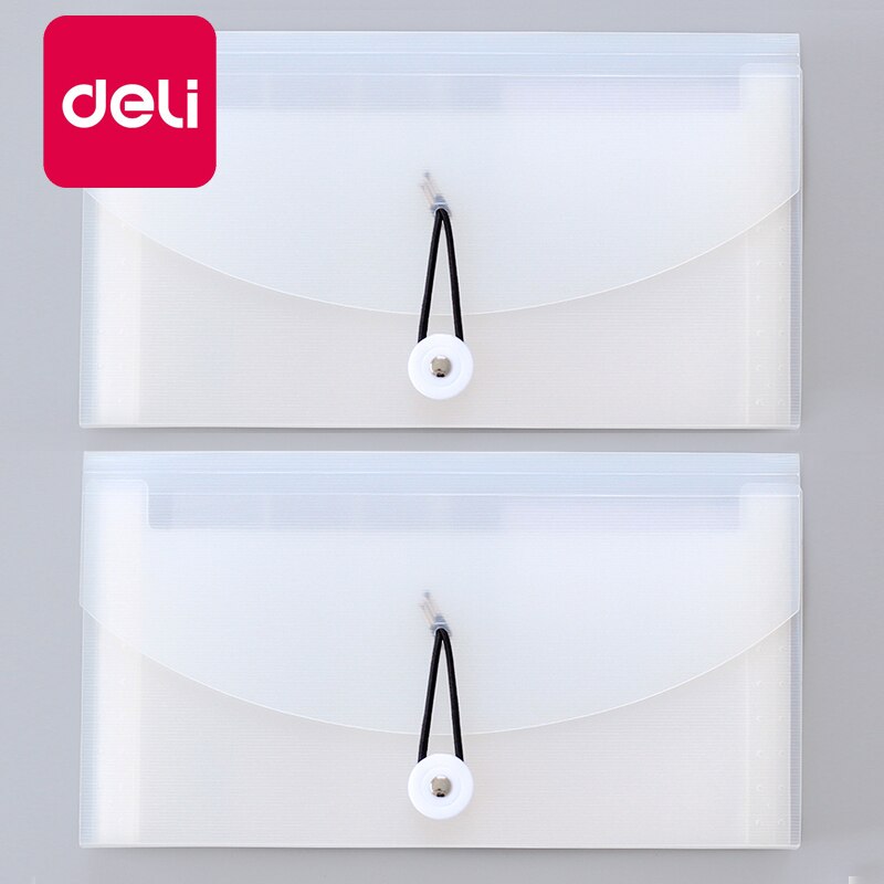 Deli 2PCS File Folder Organ Bag A5 Organizer box Paper Holder Document Folder Multi-function Storage Finishing Office Supplies