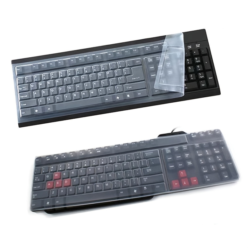 Universele toetsenbord siliconen beschermfolie Skin Cover Desktop PC Transparant silicagel Bump concaaf en convex plat membraan
