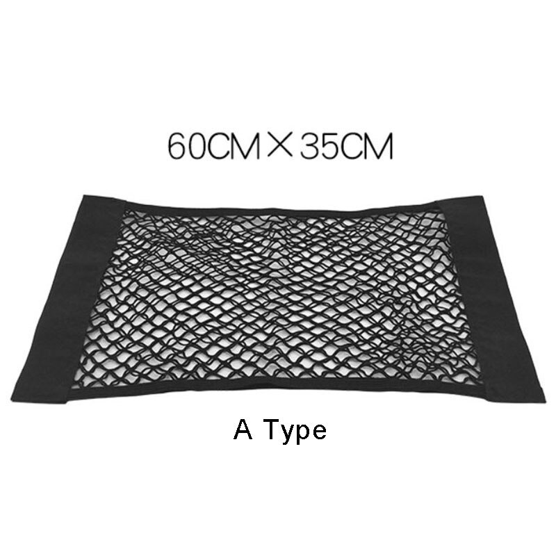 Klittenband sedan kofferbak organizer achterbank rugleuning bagagenet flexibele nylon auto opbergruimte muursticker tas auto accessoires: 60 x 35 a -type