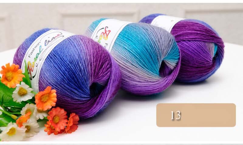 100 g/stk afrikaanse kant stof garen diy linten voor ambachten fancy wol garen hand breien: 13