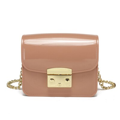 Colorful Summer Girls Mini PVC Jelly Purse Fit for Both Adult and Children Women Cross Body Chain Bags Baby: rose gold