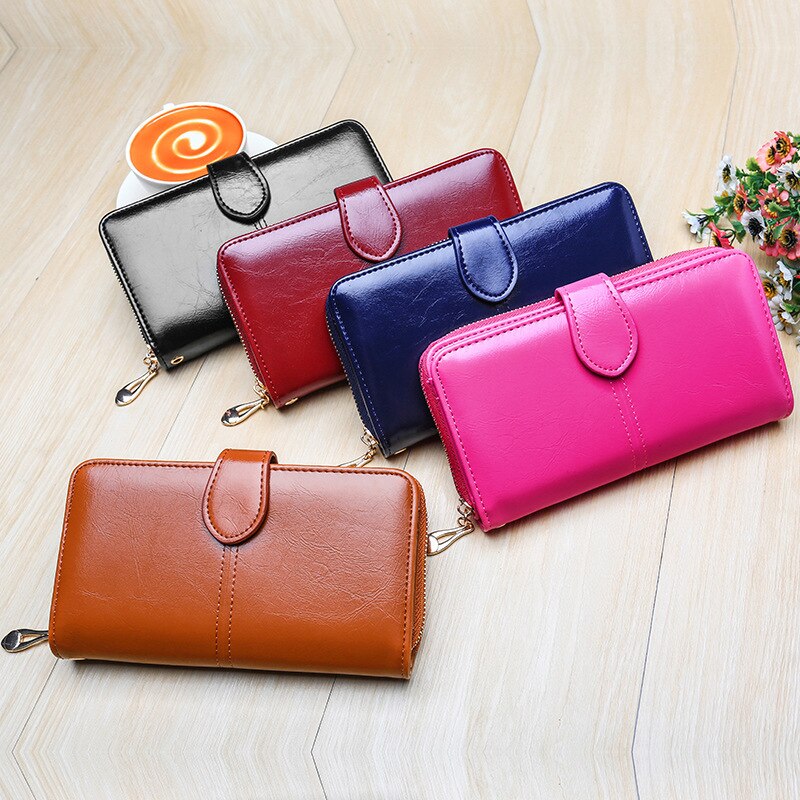 Nowy długi portfel, torba na telefon komórkowy, torba na zamek błyskawiczny, portfel damski, torebka