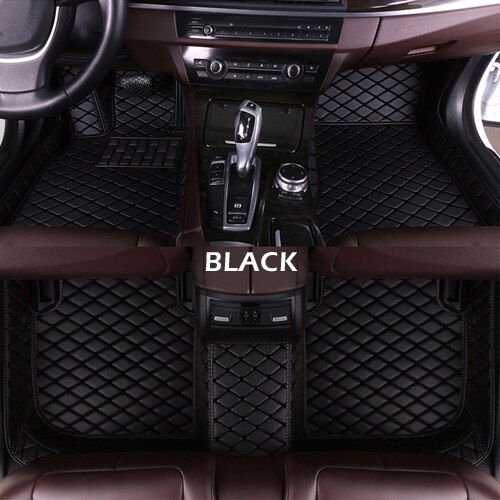 Alfombrillas de cuero para coche Infiniti QX60, , , , , , almohadillas personalizadas para pies, alfombra para automóvil: Black