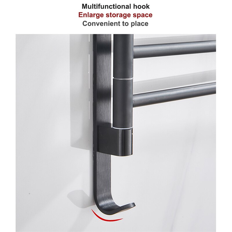 Asciugamano Cremagliera Muro del Bagno Montato Girevole Supporto di 2/3/4/5-sbarra Mensola Della Cucina Asciugamano Gancio bagno accessori no Pugno