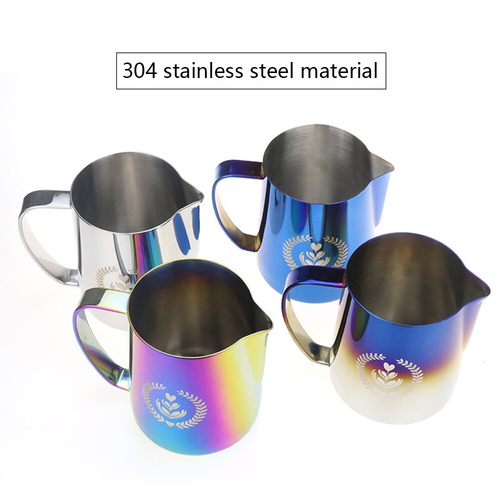 Stainless Steel Cup Coffee Cup Coffee Milk Mug Frothing Milk Latte Jug Coffees Pitcher Mug Craft Latte Frothing Art Jug 600ml