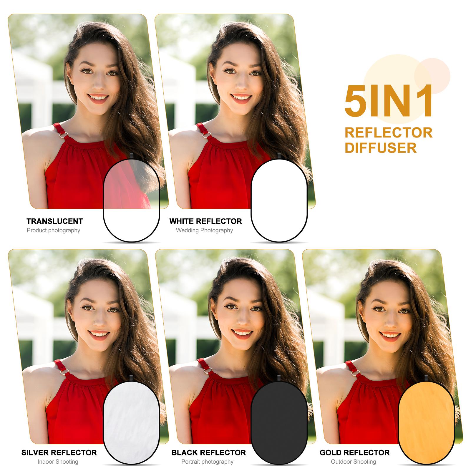 Grote fotografische reflector Pop-up diffuser Lichtreflectoren Draagbaar softboxpaneel Buiten Binnenverlichting Controle Reisgereedschap
