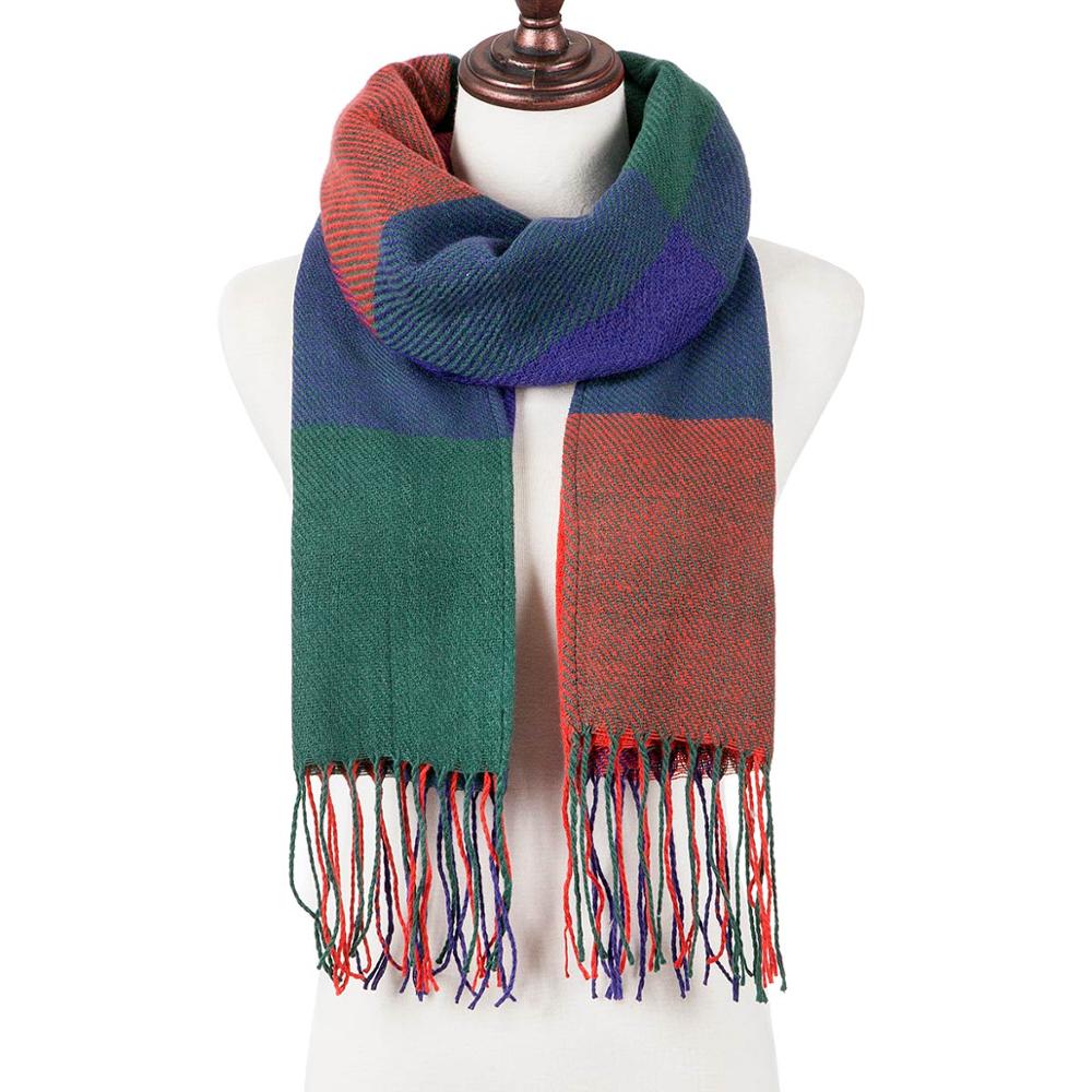 Vinter tørklæde til kvinde strik tassellong tørklæde bomuldsjal wrap sjal kvinde plaid efterår vinter varmt tilbehør