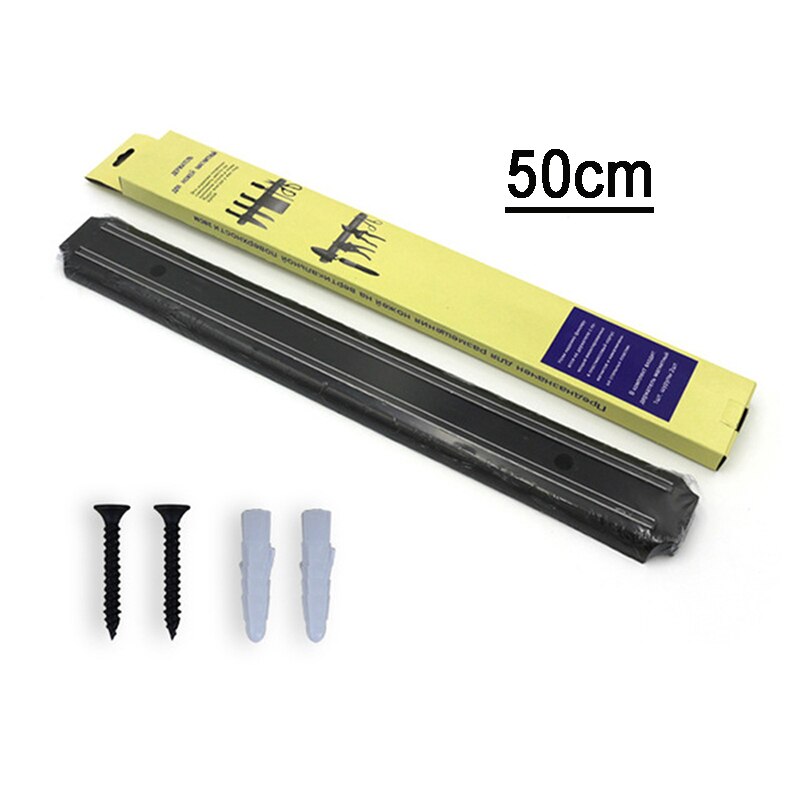 Magnetisk knivhållare väggfäste svart abs plast för rostfritt stål metall knivblock magnetisk för knivställ köksredskap: Ryska cxdj -50cm