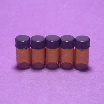 3ML Amber Reagent Bottle,Sample,Penicillin Vials,With PP Screw Lid,5PCS/LOT