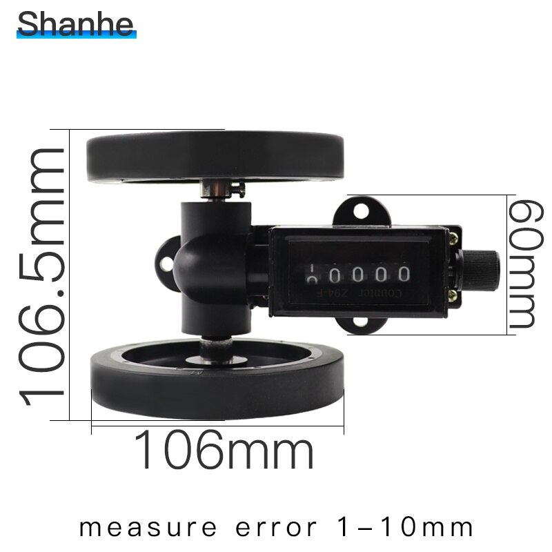 Z94-F Mechanical Wheel Meter Counter 5 Digits Spinning Cable Plastic Film Leather Length Measurement Counter