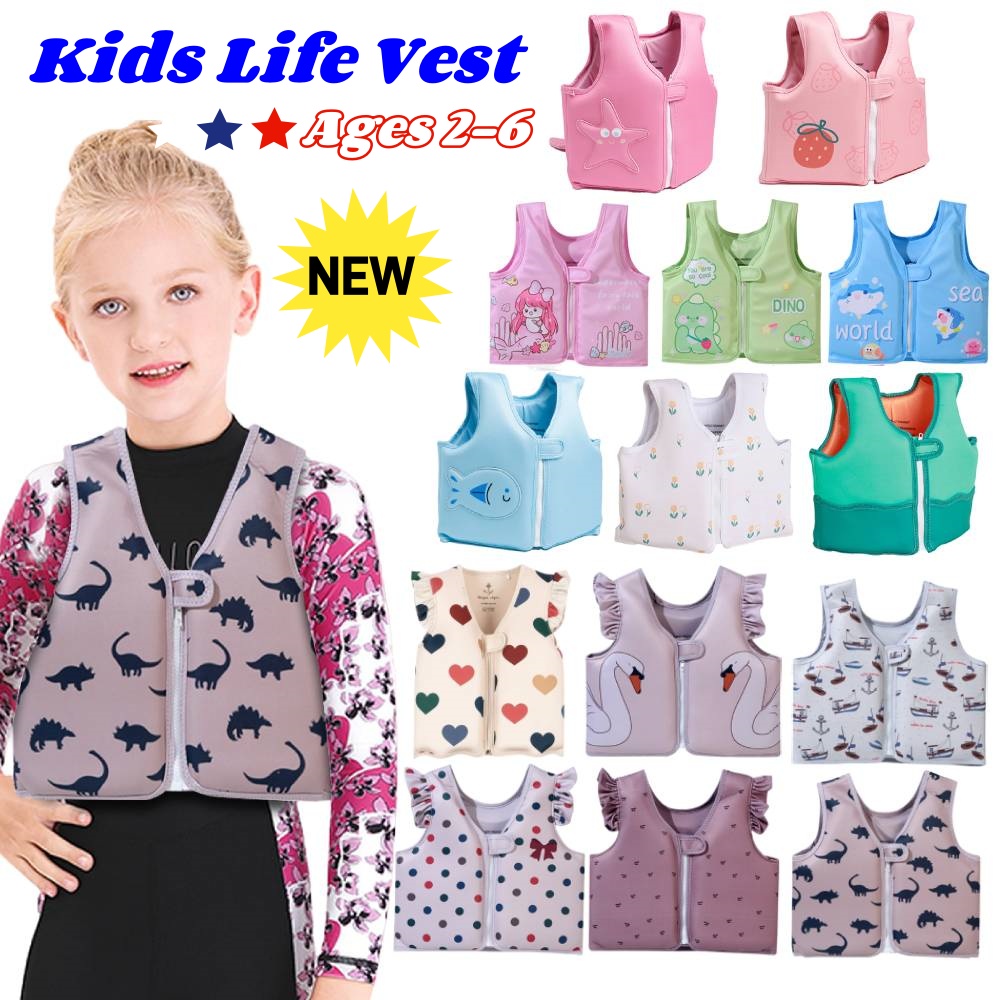 Kids Life Jackets Baby Swimsuit Children Life Vest Inflatable Swim Vest Swimming Aid Buoyancy Clothing Swimming Pool Accessories
