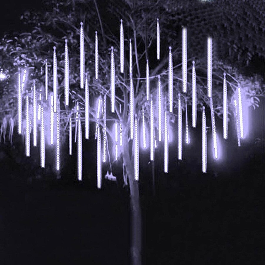Christmas Light Meteor Shower Rain Lights 8 Tube 384 LED Outdoor Falling Rain Fairy String Light For Party Patio Decor
