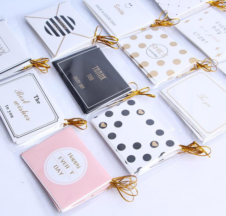 15pcs/lot Mix Designs Thank You for You Best Wishes Folding Card Message Card Party Invitations Card Greeting Card