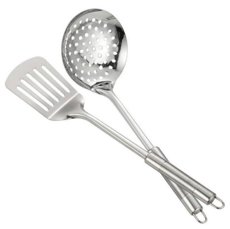 Antirust Cooking Tool Sets 304 Food Stainless Steel Kitchen Tools Gadgets Spatula Colander Soup Spoon Home Healthy Tools E11825: 7