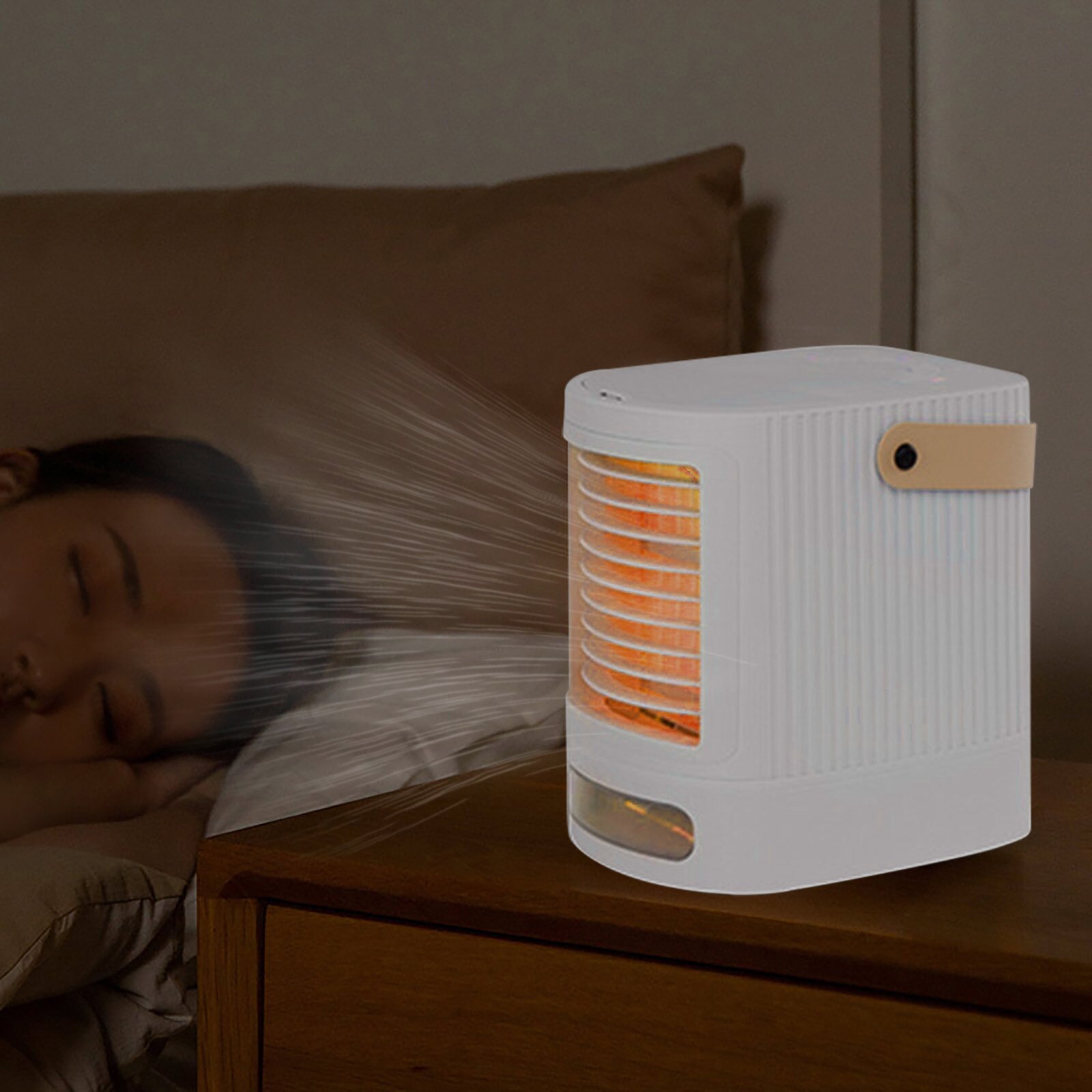 Portable Mini Air Cooler Usb Small Air Cooler Ice Crystal Small Air Cooler Fan Mini Desktop Air Conditioner Humidifier Purifier