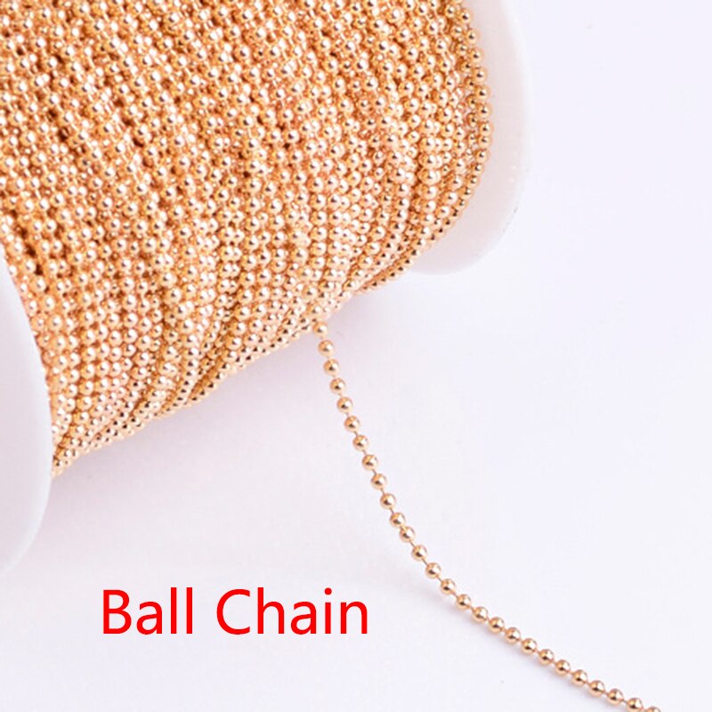 5Meters 10Meters KC Gold Necklace Chain Roll Metal Iron Necklace Chain for Jewelry Making Components Handmade DIY