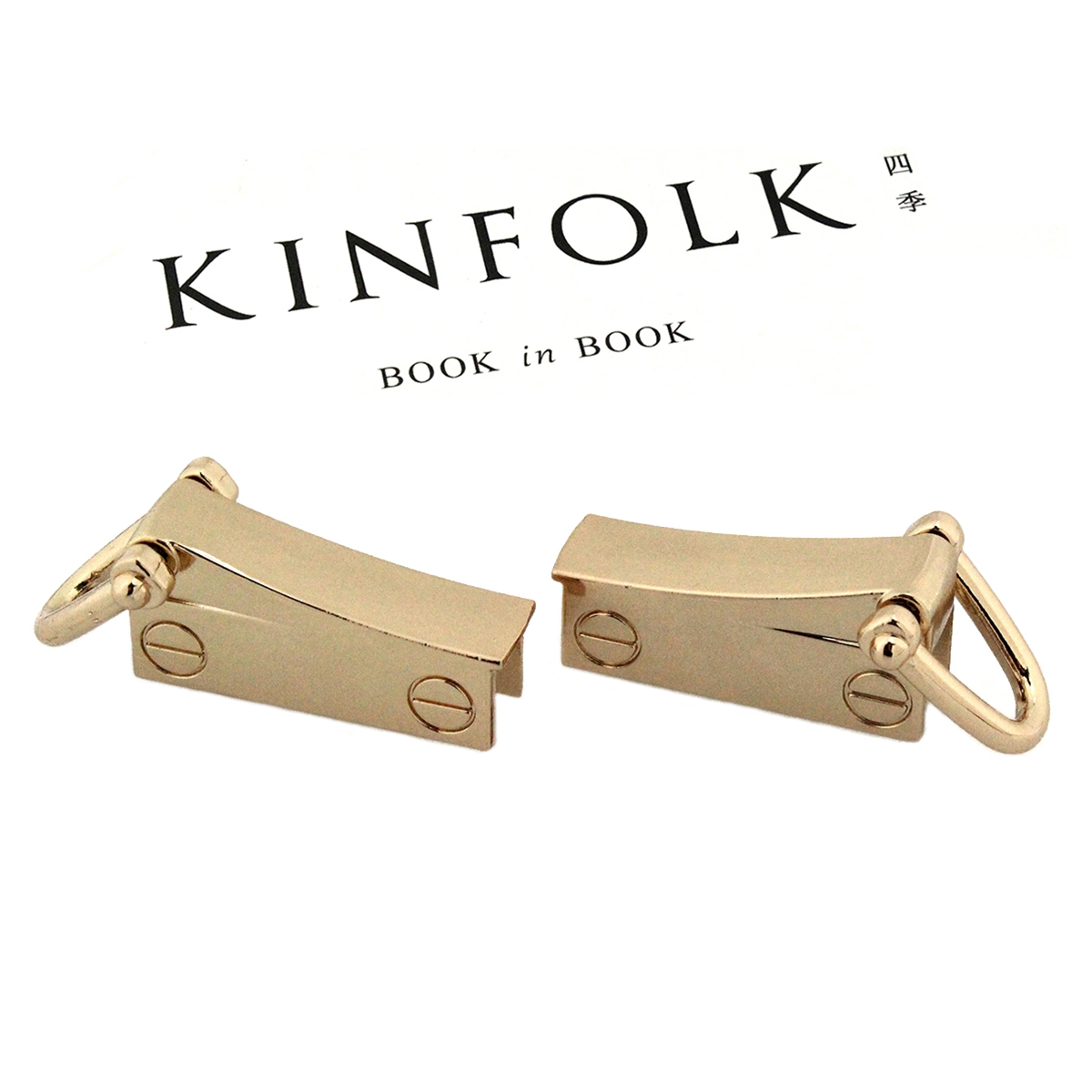1 paio di morsetti per ganci per tasselli per ancoraggio laterale per borsa in metallo hardware per collegamento di ancoraggio per bordo laterale con anelli a D per tracolla per borsa: Oro